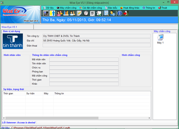 Phần mềm chấm công Wise Eye V5